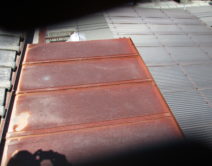 屋根鉄部（瓦棒）２液シリコン樹脂・エポキシ系サビ止め施工邸のBefore（施工前）の様子